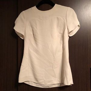 Ted Baker off white short sleeve blouse